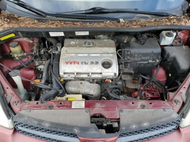 5TDZA23C14S089361 - 2004 TOYOTA SIENNA CE RED photo 12