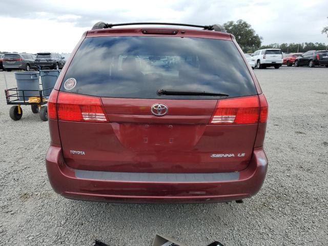 5TDZA23C14S089361 - 2004 TOYOTA SIENNA CE RED photo 6