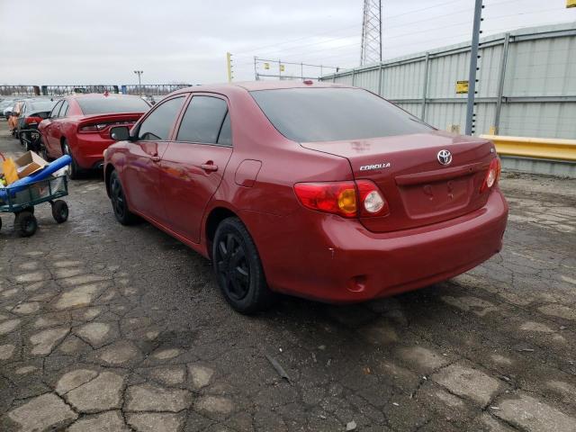 2T1BU40E49C117776 - 2009 TOYOTA COROLLA BASE RED photo 2