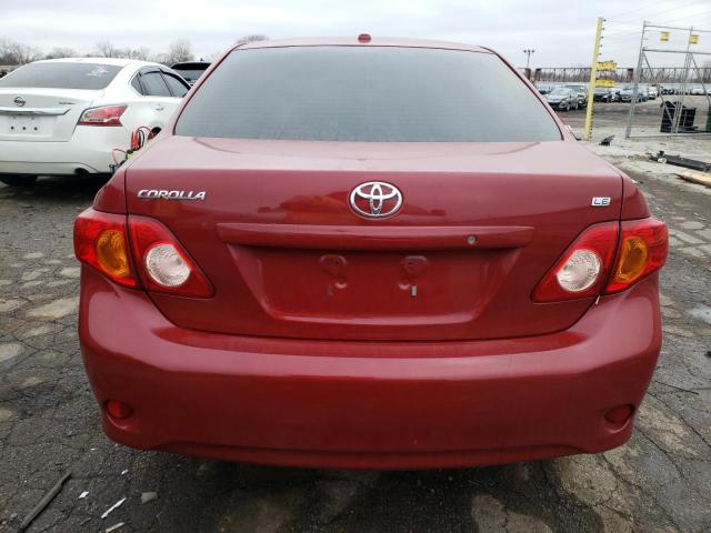 2T1BU40E49C117776 - 2009 TOYOTA COROLLA BASE RED photo 6