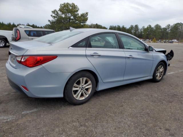 5NPEB4AC5EH924833 - 2014 HYUNDAI SONATA GLS BLUE photo 3