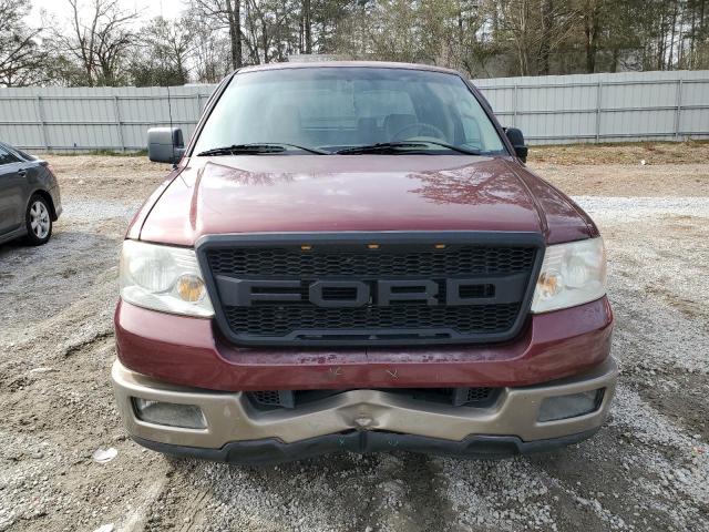 1FTPX12545NB50387 - 2005 FORD F150 BURGUNDY photo 5