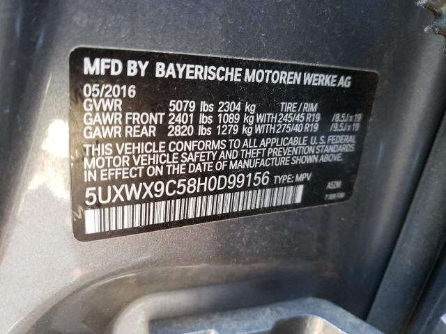 5UXWX9C58H0D99156 - 2017 BMW X3 XDRIVE28I GRAY photo 13