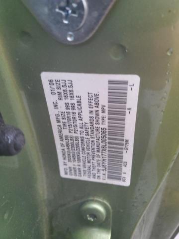 5J6YH177X6L005065 - 2006 HONDA ELEMENT EX GREEN photo 13