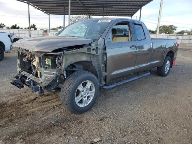 5TFSV54178X006178 - 2008 TOYOTA TUNDRA DOUBLE CAB GRAY photo 1