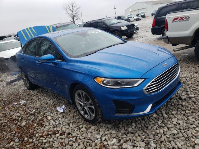 3FA6P0CD0LR152326 - 2020 FORD FUSION SEL BLUE photo 4