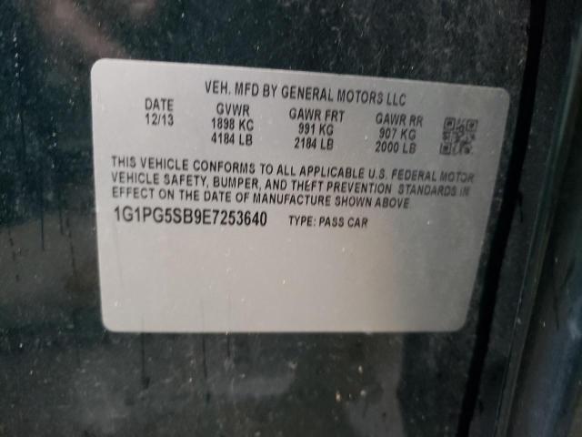 1G1PG5SB9E7253640 - 2014 CHEVROLET CRUZE LTZ GREEN photo 12