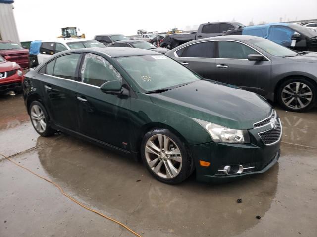 1G1PG5SB9E7253640 - 2014 CHEVROLET CRUZE LTZ GREEN photo 4