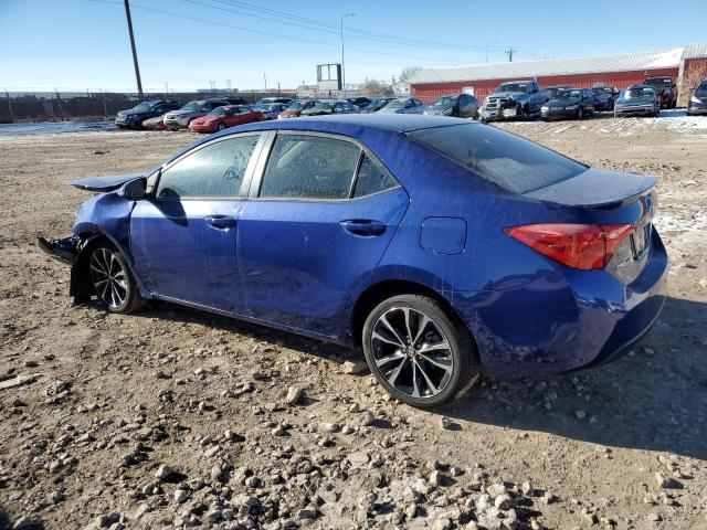 2T1BURHE5JC063460 - 2018 TOYOTA COROLLA L BLUE photo 2