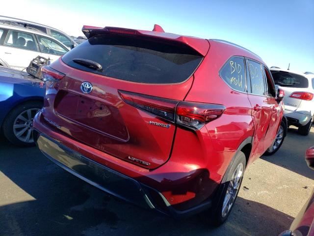 5TDDBRCH4MS521923 - 2021 TOYOTA HIGHLANDER HYBRID LIMITED RED photo 3