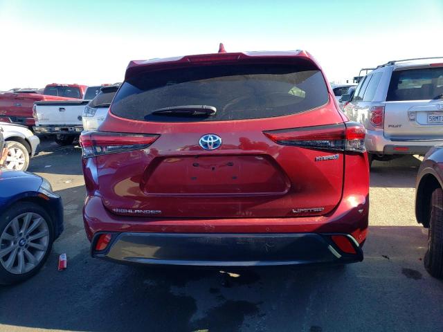 5TDDBRCH4MS521923 - 2021 TOYOTA HIGHLANDER HYBRID LIMITED RED photo 6