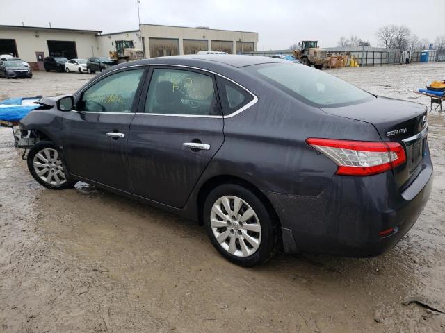 3N1AB7AP9DL787528 - 2013 NISSAN SENTRA S GRAY photo 2