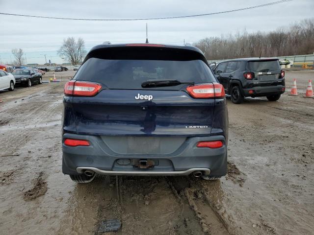 1C4PJLDS5EW256552 - 2014 JEEP CHEROKEE LIMITED BLUE photo 6