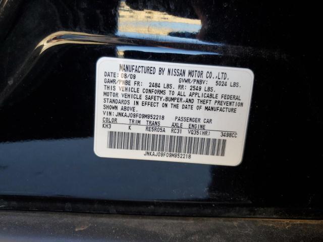 JNKAJ09F09M952218 - 2009 INFINITI EX35 BASE Սև լուսանկար 12