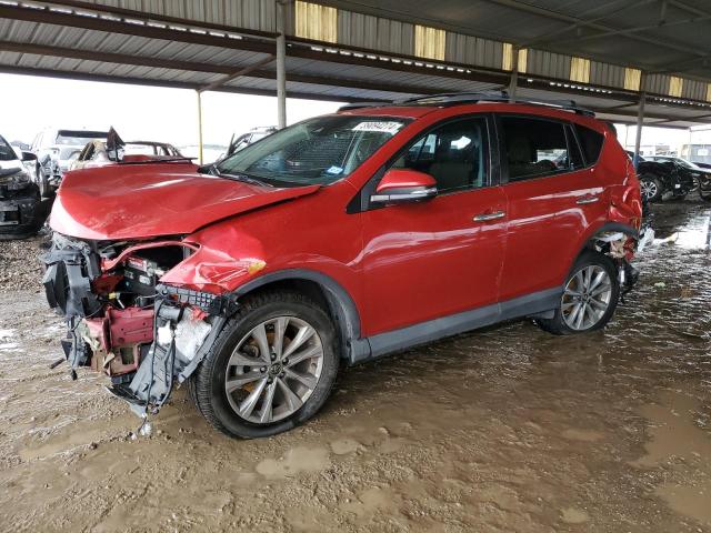 2T3YFREV8HW363356 - 2017 TOYOTA RAV4 LIMITED RED photo 1