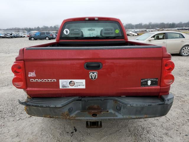 1D7HE28K16S525819 - 2006 DODGE DAKOTA QUAD RED photo 6