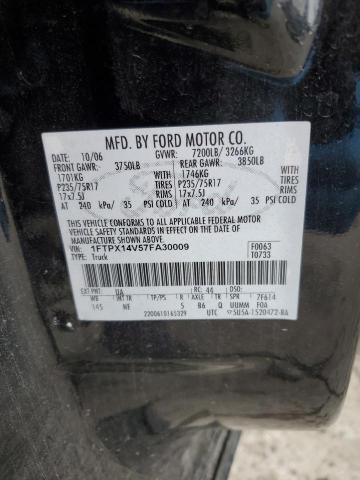 1FTPX14V57FA30009 - 2007 FORD F150 BLACK photo 12