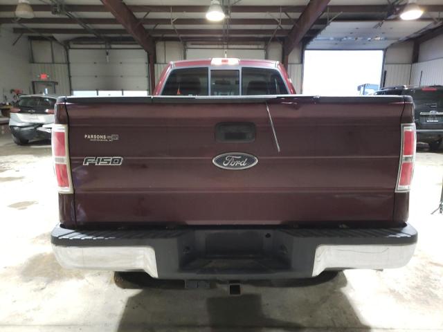 1FTMF1EW8AKE48589 - 2010 FORD F150 MAROON photo 6