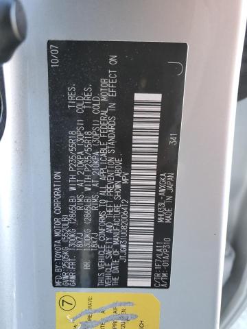 JTJGW31U082006412 - 2008 LEXUS RX 400H SILVER photo 13