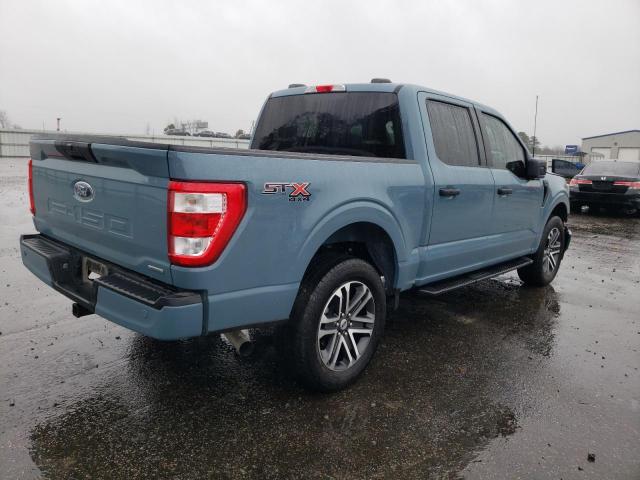 1FTEW1EP3PKD25854 - 2023 FORD F150 SUPERCREW BLUE photo 3