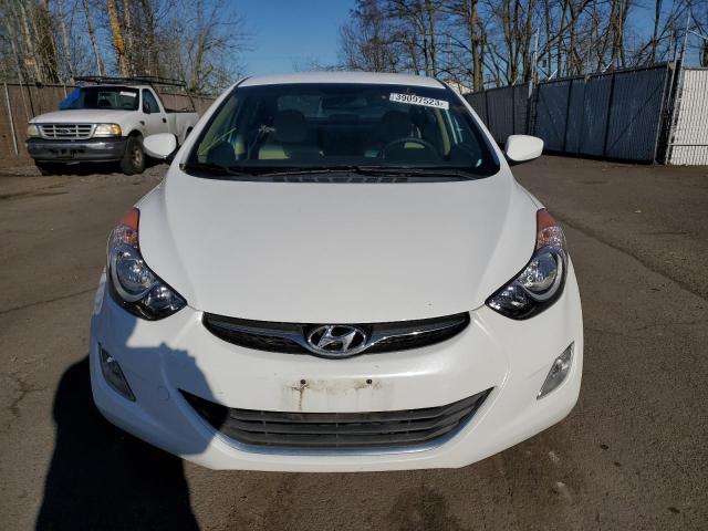 5NPDH4AEXDH432096 - 2013 HYUNDAI ELANTRA GLS WHITE photo 5