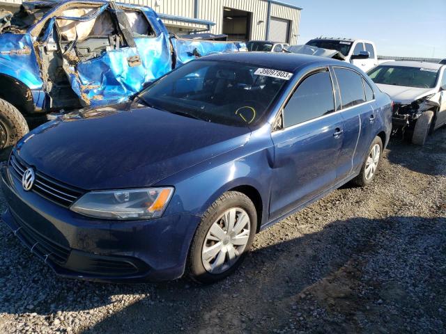 3VWDP7AJ8DM205627 - 2013 VOLKSWAGEN JETTA SE BLUE photo 1