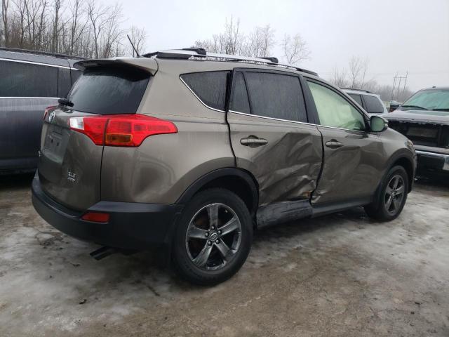 JTMRFREV3FD107950 - 2015 TOYOTA RAV4 XLE BROWN photo 3