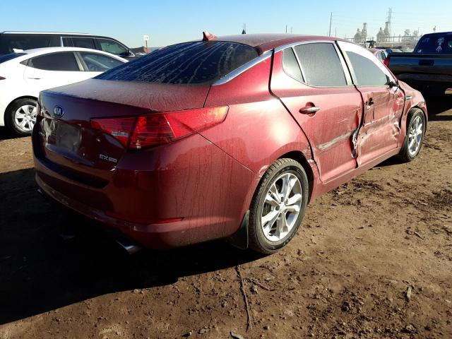 5XXGN4A74DG195480 - 2013 KIA OPTIMA EX RED photo 3