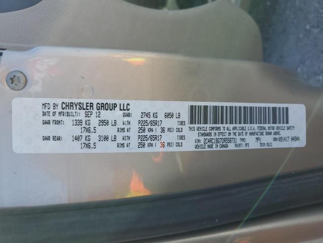 2C4RC1BG7DR558731 - 2013 CHRYSLER TOWN & COU TOURING 金色 照片 14