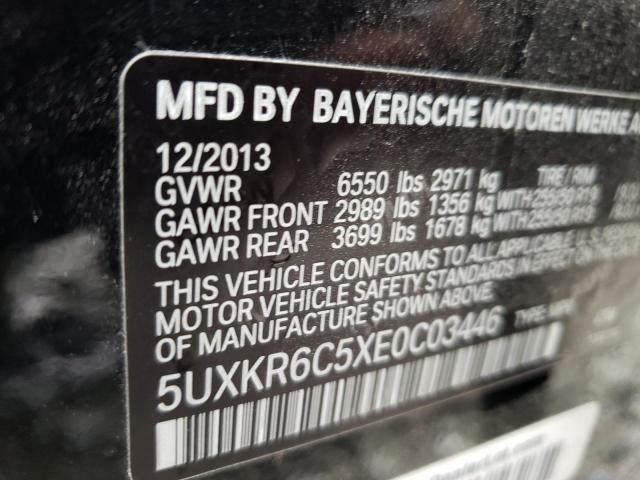 5UXKR6C5XE0C03446 - 2014 BMW X5 XDRIVE50I BLACK photo 13