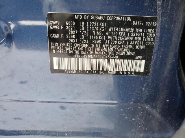 4S4WMAPD1K3456440 - 2019 SUBARU ASCENT LIMITED BLUE photo 13