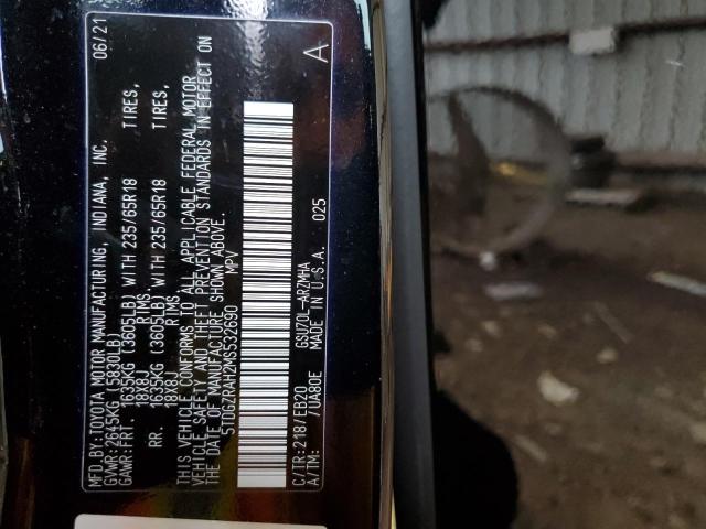 5TDGZRAH2MS532690 - 2021 TOYOTA HIGHLANDER XLE BLACK photo 14