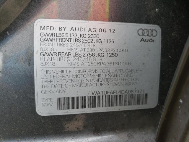 WA1UFAFL4DA087371 - 2013 AUDI A4 ALLROAD PREMIUM PLUS GRAY photo 12