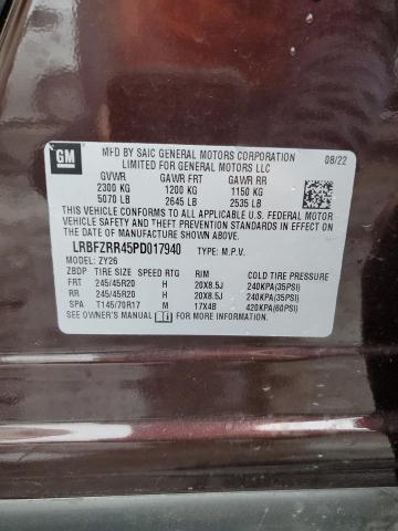 LRBFZRR45PD017940 - 2023 BUICK ENVISION AVENIR BURGUNDY photo 13