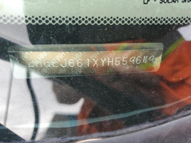 2HGEJ661XYH559649 - 2000 HONDA CIVIC BASE 绿色 照片 12