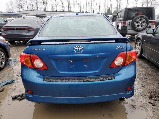 1NXBE40E39Z106232 - 2009 TOYOTA COROLLA XRS BLUE photo 6