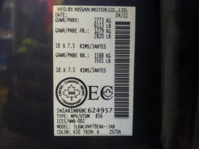 5N1AR1NB6BC624957 - 2011 NISSAN PATHFINDER S 灰色 照片 13