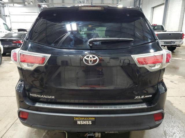 5TDJKRFH1GS285198 - 2016 TOYOTA HIGHLANDER XLE BLACK photo 6