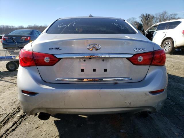 JN1BV7AP0FM333611 - 2015 INFINITI Q50 BASE SILVER photo 6