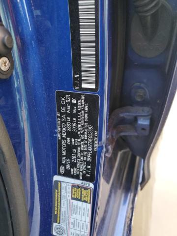 3KPFL4A77HE053687 - 2017 KIA FORTE LX BLUE photo 12