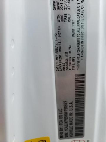 1C4JJXP65NW198972 - 2022 JEEP WRANGLER U SAHARA 4XE WHITE photo 12