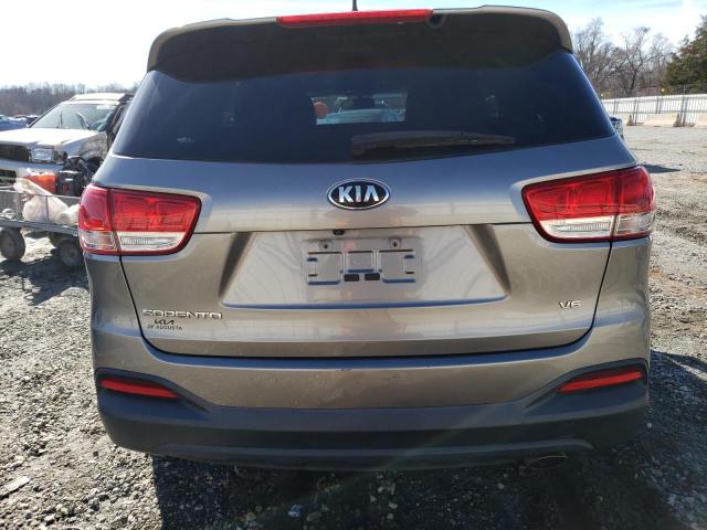 5XYPGDA53GG141886 - 2016 KIA SORENTO LX GRAY photo 6