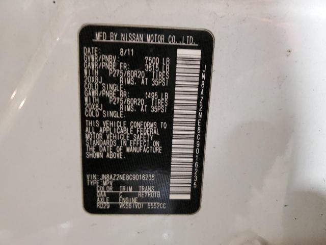 JN8AZ2NE8C9016235 - 2012 INFINITI QX56 WHITE photo 14