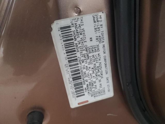 JT6HF10U8X0034988 - 1999 LEXUS RX 300 TAN photo 13