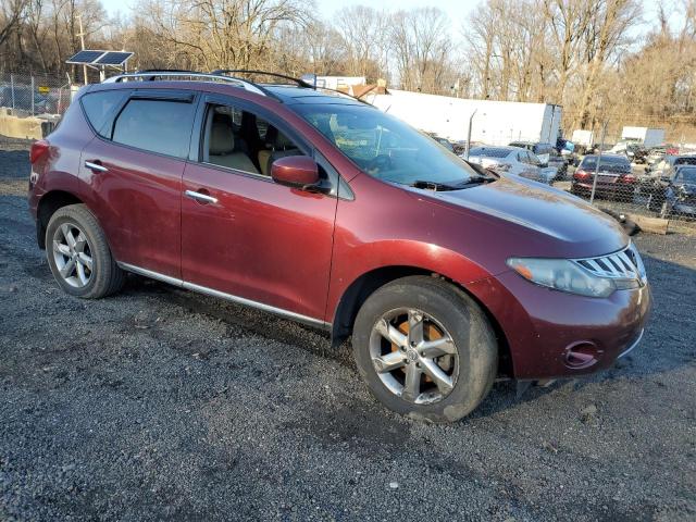 JN8AZ1MW1AW123050 - 2010 NISSAN MURANO S RED photo 4