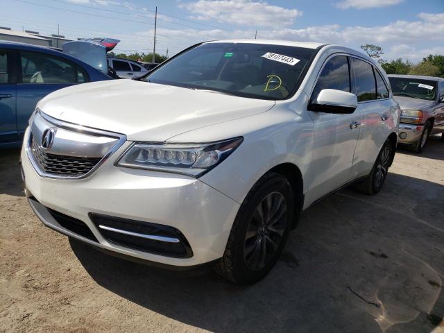 5FRYD3H49EB018052 - 2014 ACURA MDX TECHNOLOGY WHITE photo 1
