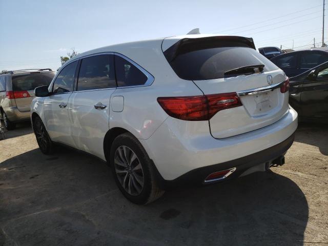 5FRYD3H49EB018052 - 2014 ACURA MDX TECHNOLOGY WHITE photo 2