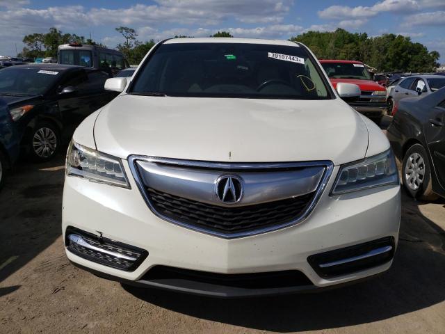 5FRYD3H49EB018052 - 2014 ACURA MDX TECHNOLOGY WHITE photo 5