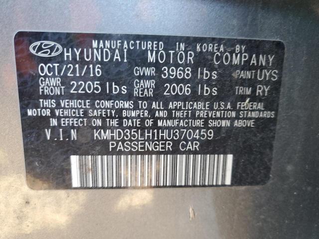 KMHD35LH1HU370459 - 2017 HYUNDAI ELANTRA GT SILVER photo 12