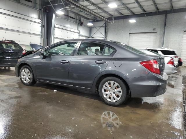 2HGFB2F51CH309884 - 2012 HONDA CIVIC LX GRAY photo 2